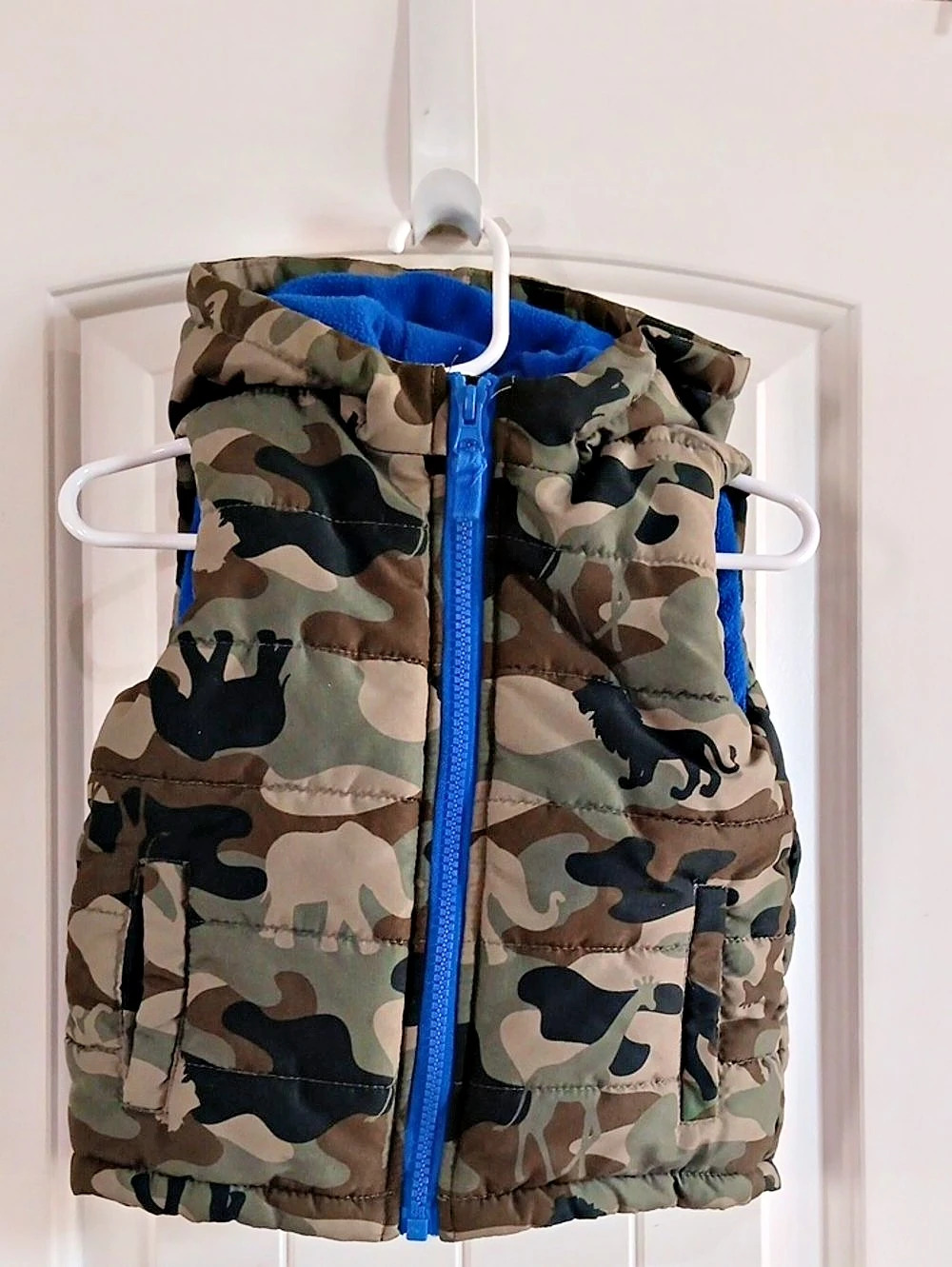 Little Me Camo Animal Puffer Vest Y2K Size 12M